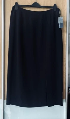 WINDSMOOR BNWT size 16 black long lined maxi side slit skirt winter capsule new - Image 1 of 4