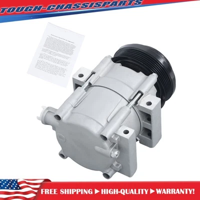 New A/C Compressor for Ford E-150 E-250 E-350 E-450 Super Duty Mustang 2007-2019 Foto 1 de 4