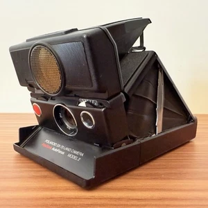 POLAROID SX70 SX 70 POLASONIC AUTOFOCUS MODEL 2 NERO 1980 LAND CAMERA VINTAGE - Imagen 1 de 7
