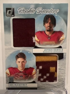 2024 Donruss Jayden Daniels & Luke McCaffrey Dual Rookie Sweater Patch #RHD-WAS - Bild 1 von 2
