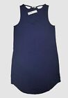 New $59 Lamade Women Blue Sleeveless Stretch Round Neck Shift Tank Dress Size S