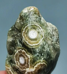 Natural Round Eye 8th Vein Ocean Jasper Agate Quartz Reiki Stone Healing - Picture 1 of 9