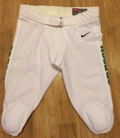 Nike Men's Large University Oregon Ducks Football Game Pants White $120 Cover