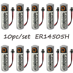 10pcs ER14505H AA ER14505 LS14500 2700mAh 3.6V Non-Rechargeable Battery w/ Plug