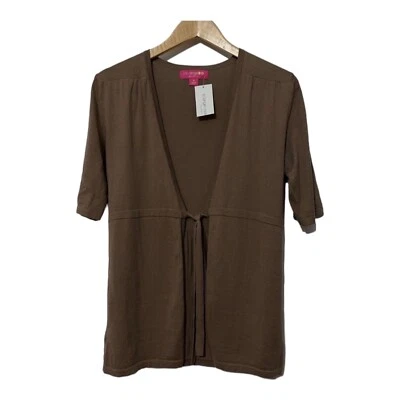 Nuevo con etiquetas Suéter Liz Lange Mujer Maternidad Talla M Corbata Frontal Manga Corta Foto 1 de 3