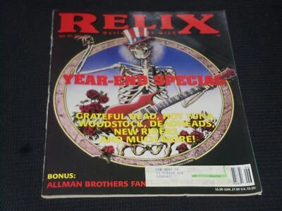 1994 DECEMBER RELIX MAGAZINE - GREATFUL DEAD NICE MUSIC ISSUE - L 20413 - Image 1 of 2