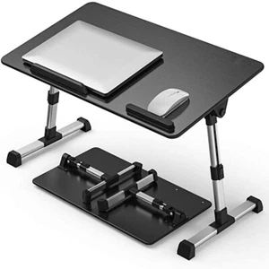 Laptop Bed Tray Desk Foldable Computer Table 5 Heights Angle Adjustable Portable - Picture 1 of 19