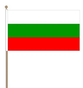 BULGARIA Polyester medium HAND WAVING FLAG 9"X6" 22.5cm x 15cm BULGARIAN - Picture 1 of 1
