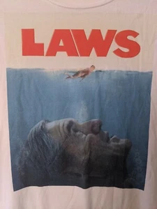  TRUMP/MUELLER JAWS PARODY MOVIE POSTER SHIRT SIZE: SMALL - Picture 1 of 3