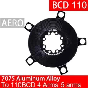 110 BCD Aero Chainring 4 5 Arm Force Connecting Rods Road Bike 8 Bolt Chainwheel - Picture 1 of 31