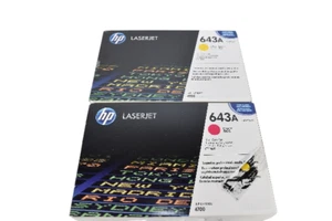 *Lot of 2* HP 643A Magenta & Yellow Original LaserJet Toner Cartridge - Picture 1 of 4