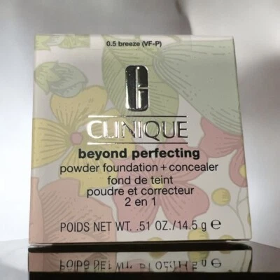 #0.5 Breeze CLINIQUE Beyond Perfecting Powder Foundation+Concealer .51 oz. New - Image 1 of 3