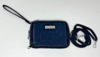 Бумажник через плечо / с ремешком Vera Bradley 3 в 1 стеганный черный б/у в отличном состоянии - Изображение 1 из 4