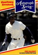 FRED McGRIFF 1992 Mootown Snackers #NNO BUY ANY 2 ITEMS FOR 50% OFF   B209R1S4P1