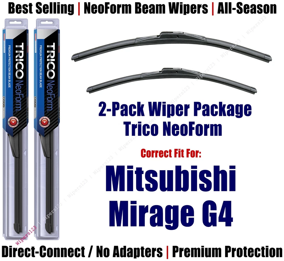 2Pk Premium NeoForm Wipers fit 2014-2015, 2017+ Mitsubishi Mirage G4 - 16240/160 - Image 1 of 1