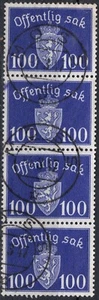 504 Norwegen 1937-38, T 39 Sohn Bergen 4-3-47 (HO) - Bild 1 von 1
