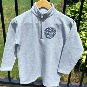 Youth Large Tunic Sweatshirt with holographic floral design - excellent conditi! - Picture 1 of 10