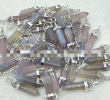 10pcs Crystal Natural Stone Hexagonal Pendulum Reiki Chakra color glass Pendant