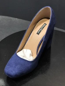 New Michael Antonio Hax Navy Microfiber Heels Pump Size US 8.5 M - Picture 1 of 9