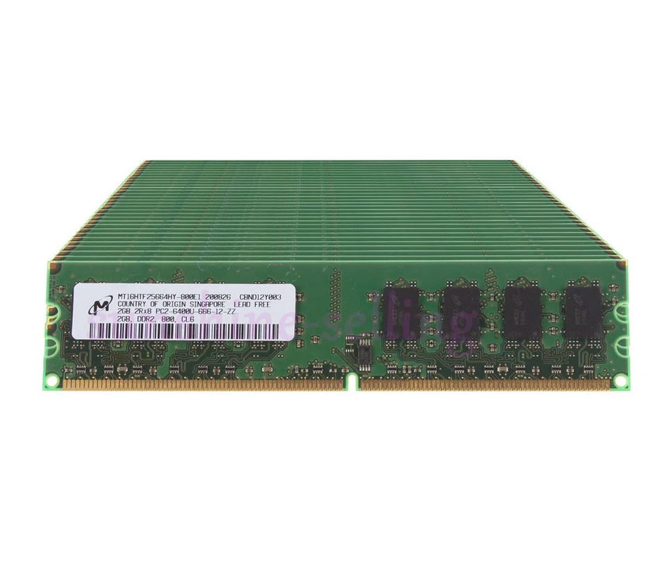 Lot Micron 2GB PC2-6400 DDR2 800Mhz Desktop RAM NON-ECC PC Memory DIMM For Intel - Image 1 of 4
