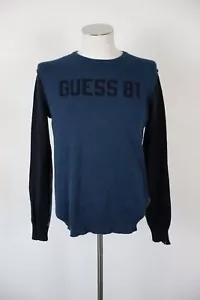 GUESS Sweater Vintage Man Size S Man Sweater Casual Wool Cotton - Picture 1 of 7