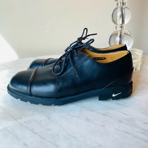 Nike Golf Shoe Womens Size 6 Leather Air Comfort Tiger Woods Gore Tex Last Black - Picture 1 of 11