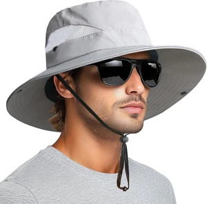 Sun Bucket Hats for Men Women 3” Wide Brim UPF 50+ Fishing & Beach Hat - Picture 1 of 12