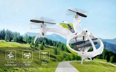 Alien Spaceship SYMA X51 RC Drone Flip LED UFO Dual Speed 4CH Helicopter, White - Image 1 of 4
