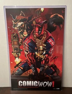 Impresión artística de Marvel Deadpool firmada por Ken Lashley cómic Wow 2015 #26/1000 - Imagen 1 de 6
