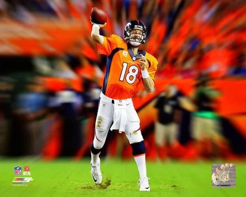 PEYTON MANNING "Motion Blast" Denver BRONCOS Licensed poster pic 8x10 photo Cover
