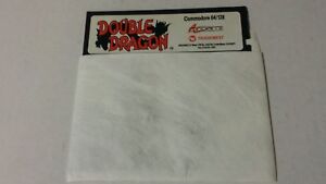 Commodore 64 double dragon vintage retro floppy disk computer arcade classic 