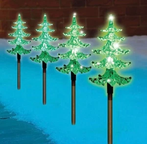 4 STÜCK LED WEIHNACHTSWEG BAUMBELEUCHTUNG MIT TIMERFUNKTION BATTERIEBETRIEBEN AUSSENBEREICH - Bild 1 von 4