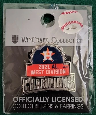 2021 Houston Astros AL West Division Champions (Postseason) Pin by WinCraft New - Image 1 of 2