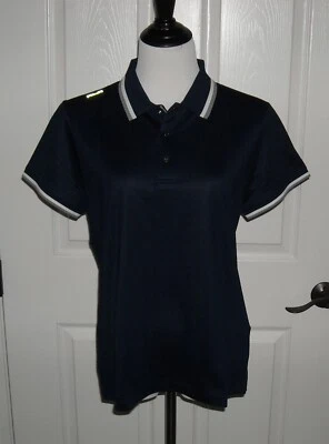 Nuevo con etiquetas Top de golf para mujer RLX Ralph Lauren manga corta talla L color azul marino $110 Foto 1 de 4