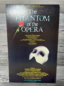 THE PHANTOM OF THE OPERA, CRAWFORD, BRIGHTMAN OBC, BROADWAY WINDOW CARD/POSTER - Picture 1 of 9
