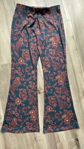 Industry Womens Floral Bell Bottom Pants Stretchy Size M - Picture 1 of 3