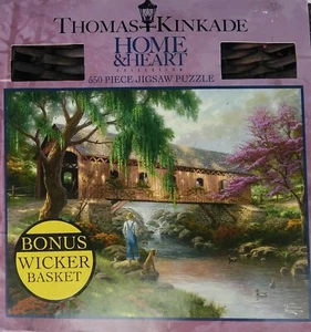 Thomas Kinkade Puzzle Home & Heart  W/Basket 550 pc Mothers Day Birthday  Gift - Picture 1 of 5