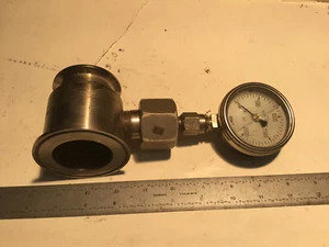 2000 PSI SS WIKA Gauge w/Tri Clover section 2"-2.5" 1-7/8 through Used (60) - Picture 1 of 7