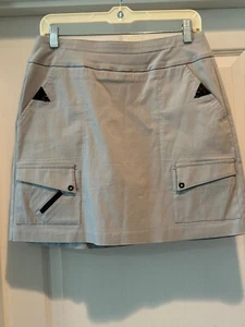 Jamie Sadock Womens Gray Pull On Golf Tennis Stretch Skirt Skort Pockets Sz 6 - Picture 1 of 5