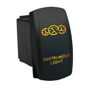 INSTRUMENT LIGHT 6M12O Marine Rocker Switch 12V 20A LED amber waterproof mari... - Imagen 1 de 1