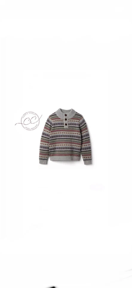 NWT• Boys Janie & Jack Fair Isle Sweater - Image 1 of 4