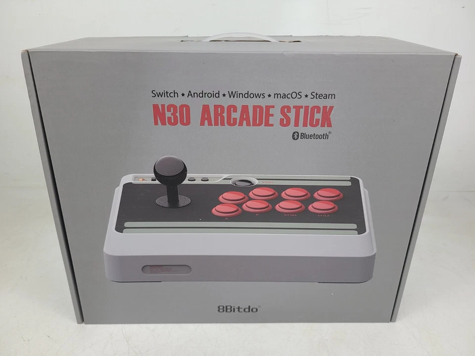 (NEW) 8bitdo N30 Arcade Stick Bluetooth+USB for Switch, Android, Windows, macOS - Image 1 of 4