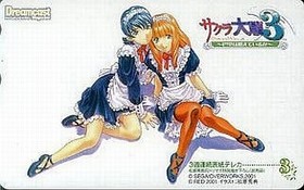 Sakura Wars 3 Dreamcast Magazine Phone Card Set Sega Mel Reson