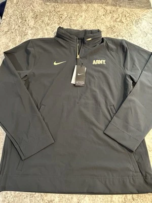 NWT Men’s Nike Army Black Knights Coach Jacket Black Medium 1/4 Zip Pullover - Image 1 of 4