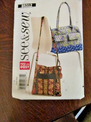 *Butterick See & Sew B5312 Bags Uncut - Image 1 of 2