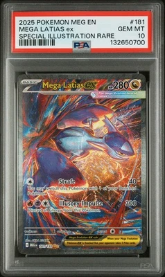 2025 Pokemon Mega Evolutions 181 Mega Latias EX Special Illustration Rare PSA 10 - Image 1 of 2