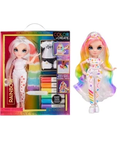Rainbow High Colour & Create Fashion DIY Doll - Blue Eyes, Straight Hair, Bonus - Picture 1 of 14