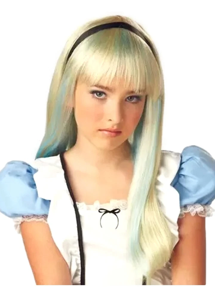 California Costume Alice In Wonderland Blonde & Blue Long Wig - Image 1 of 1