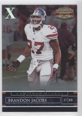 2007 Donruss Gridiron Gear Silver X's /250 Brandon Jacobs #7 - Image 1 of 2