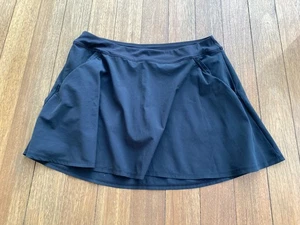 Under Armour Women's L Fitted Golf Tennis Skort black skirt w/ pockets heatgear - Picture 1 of 5